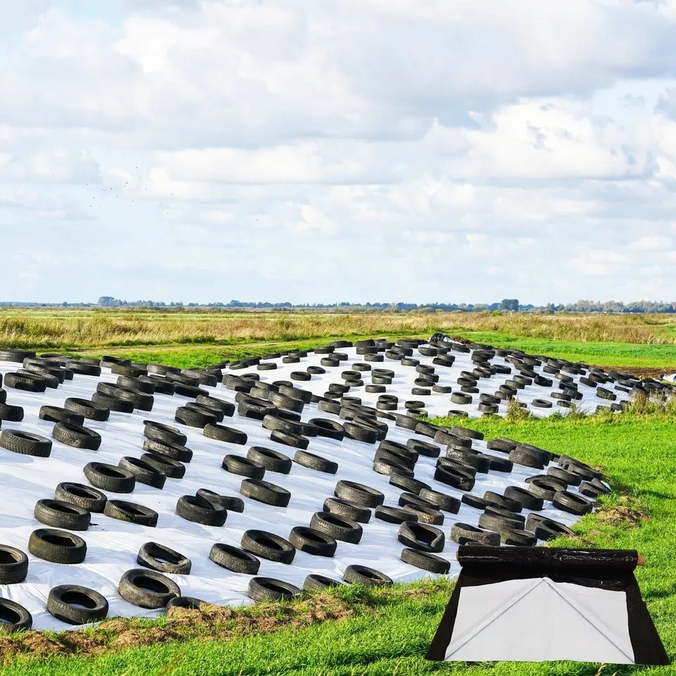 Greenhouse vegetable strawberry silver black cover film mulching sheets agricultural pe plastic mulch film rolls with holes