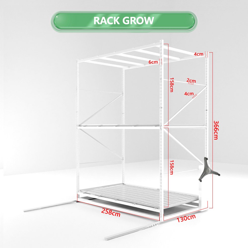 Free design Vertical Grow Racks Agriculture Greenhouse Movable Double Hydroponic Rolling Bench With Ventilating System