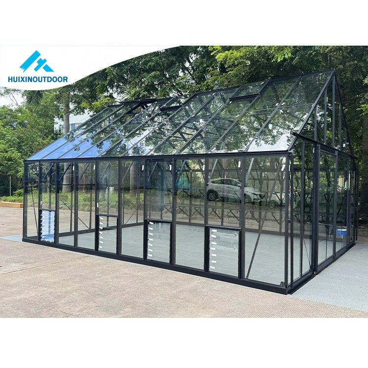 Green proof glass for windows house equipment prefabricated pyramid glass house low cost tunnel agriculture greenhouse for sale