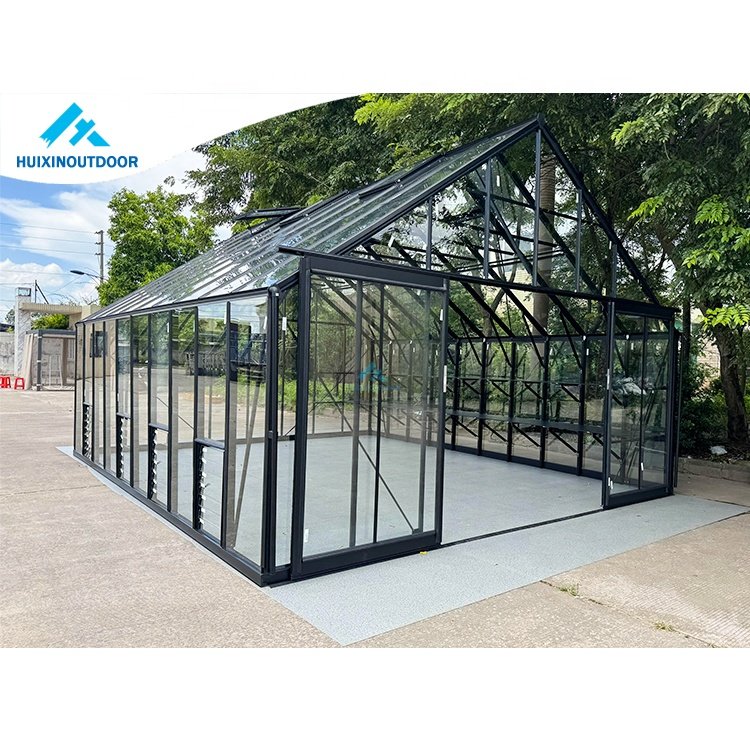 Green proof glass for windows house equipment prefabricated pyramid glass house low cost tunnel agriculture greenhouse for sale
