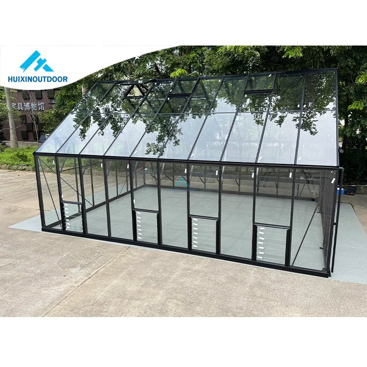 Green proof glass for windows house equipment prefabricated pyramid glass house low cost tunnel agriculture greenhouse for sale