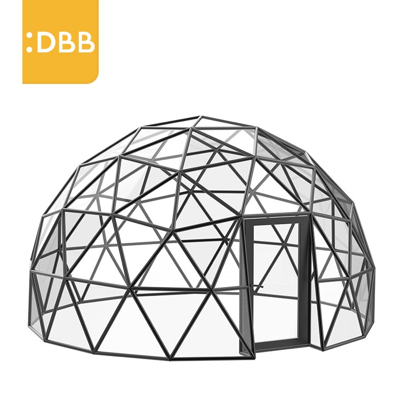 Factory Direct Sale glass dome house large garden glass house Resist pressure Solid frame garden greenhouse for sale