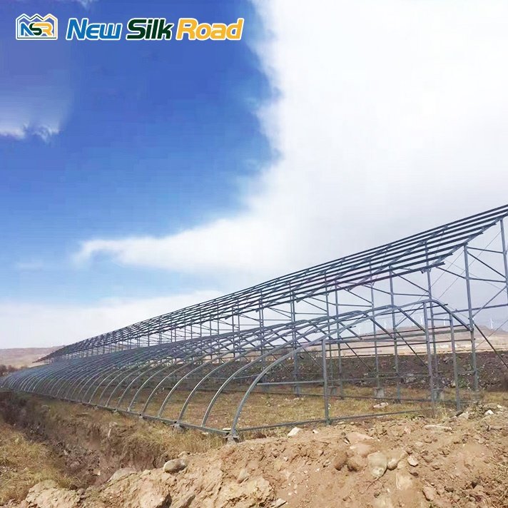 China cheap Solar Double layer film tunnel single span photovoltaic Agricultural Greenhouses For Sale