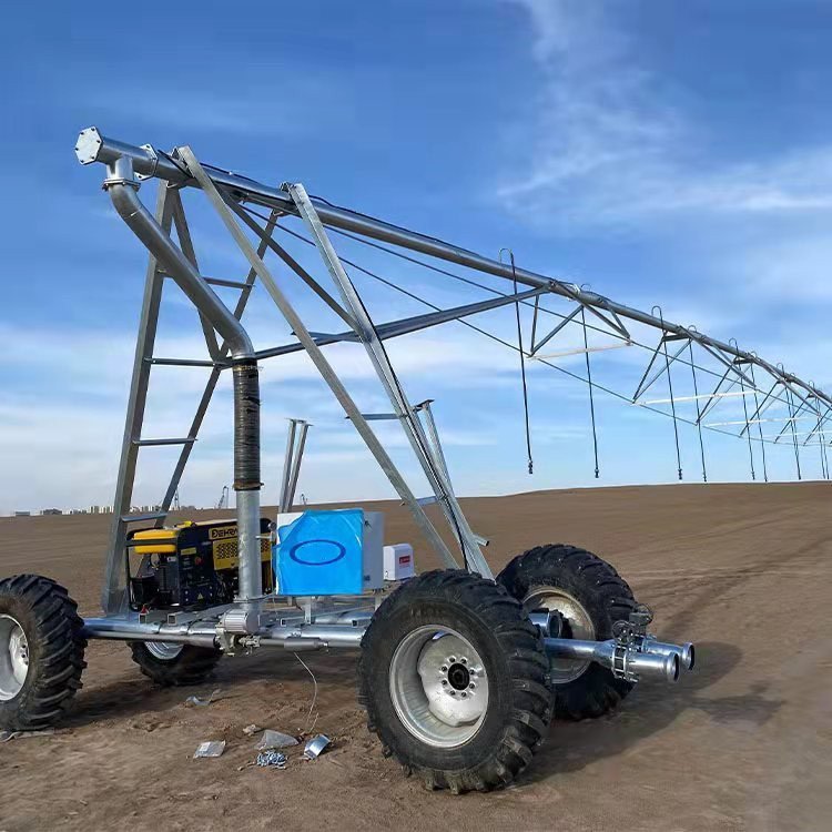 New Farm Agricultural Sprinkler Movable Lateral Towing Style Center Pivot Irrigation System with Pump and Engine Core Components