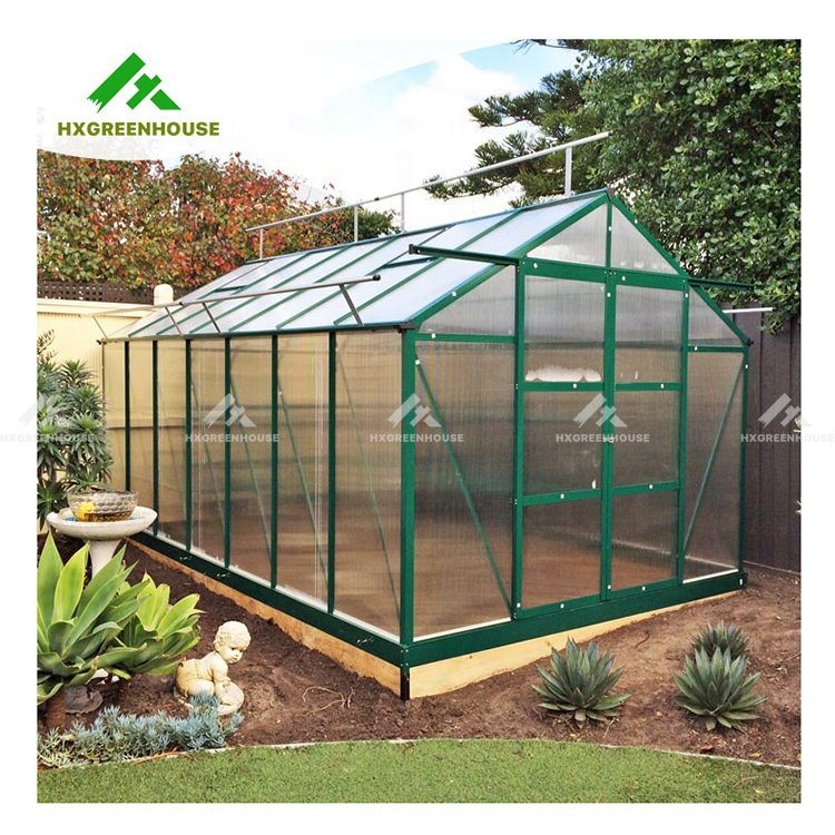 Cheap large 10m insulated aluminium profile green house metal frame singlespan greenhouses china tomato agriculture greenhouse