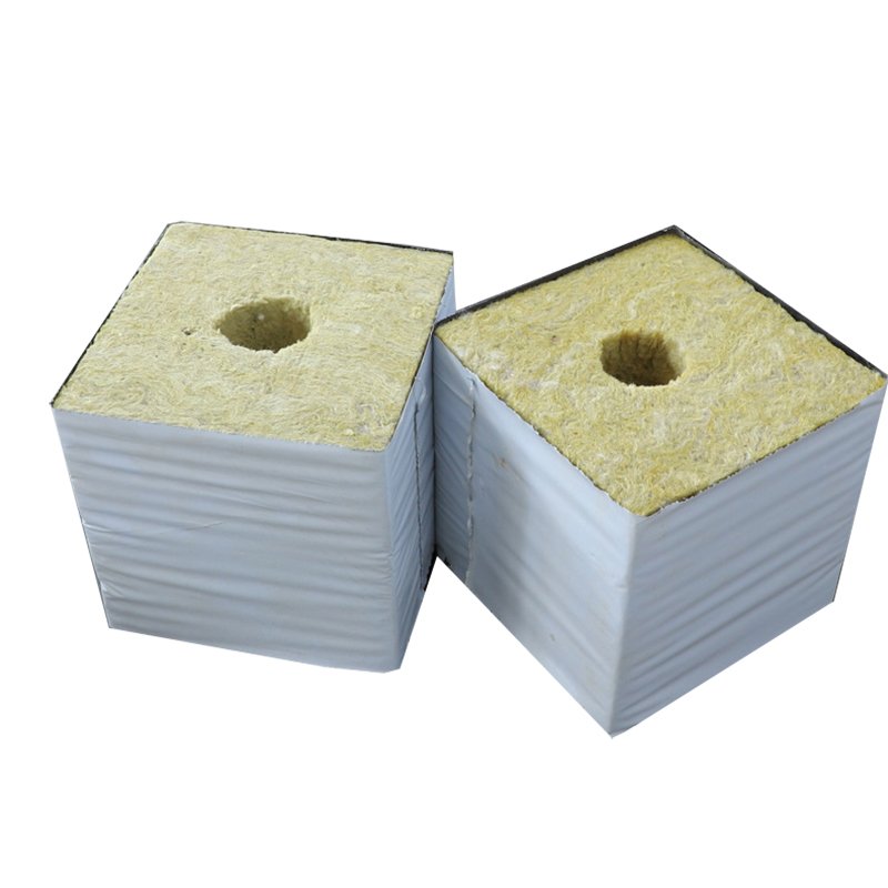 Agricultural Greenhouses 150x150x150mm Stone Wool Growing Block Rock Wool Hydroponic Cubes