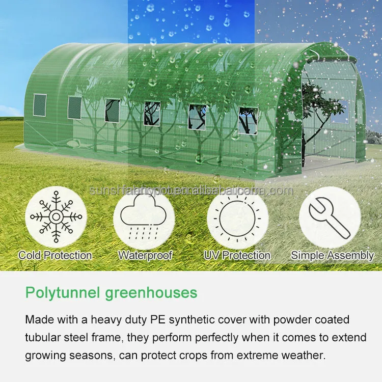 Custom wholesale portable mini invernaderos outdoor small polytunnel greenhouse for home use
