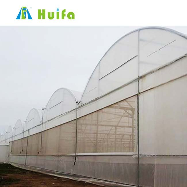 Profile Plastic Tunnel Farm House Arches Greenhouse Aluminum Film Large Hot Galvanized Steel Pipes Top and Side Ventination