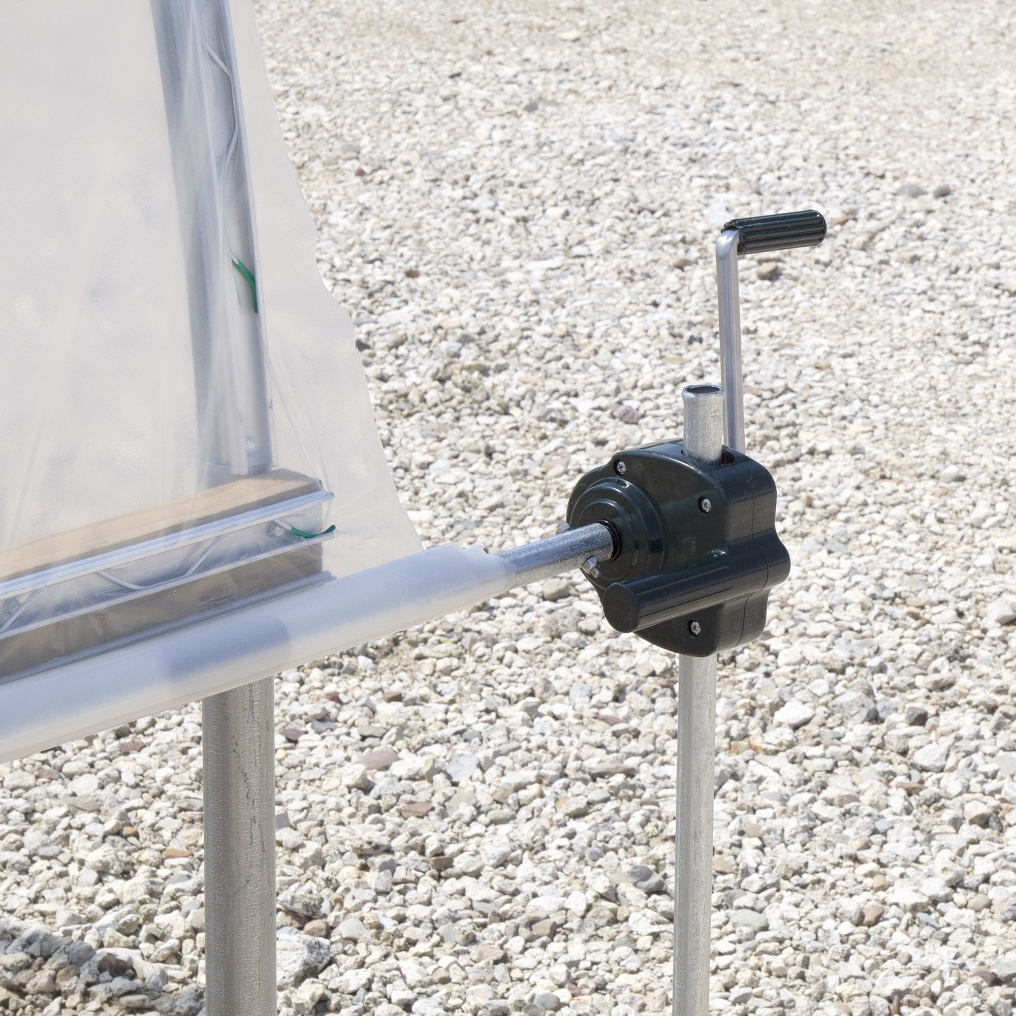 greenhouse sidewall roll up hand crank unit