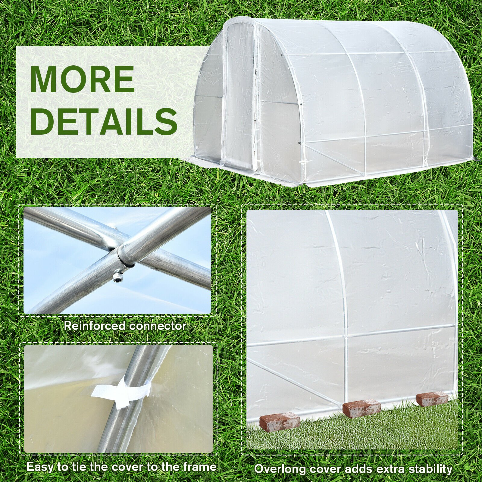household tunnel agricultural greenhouse for outdoor