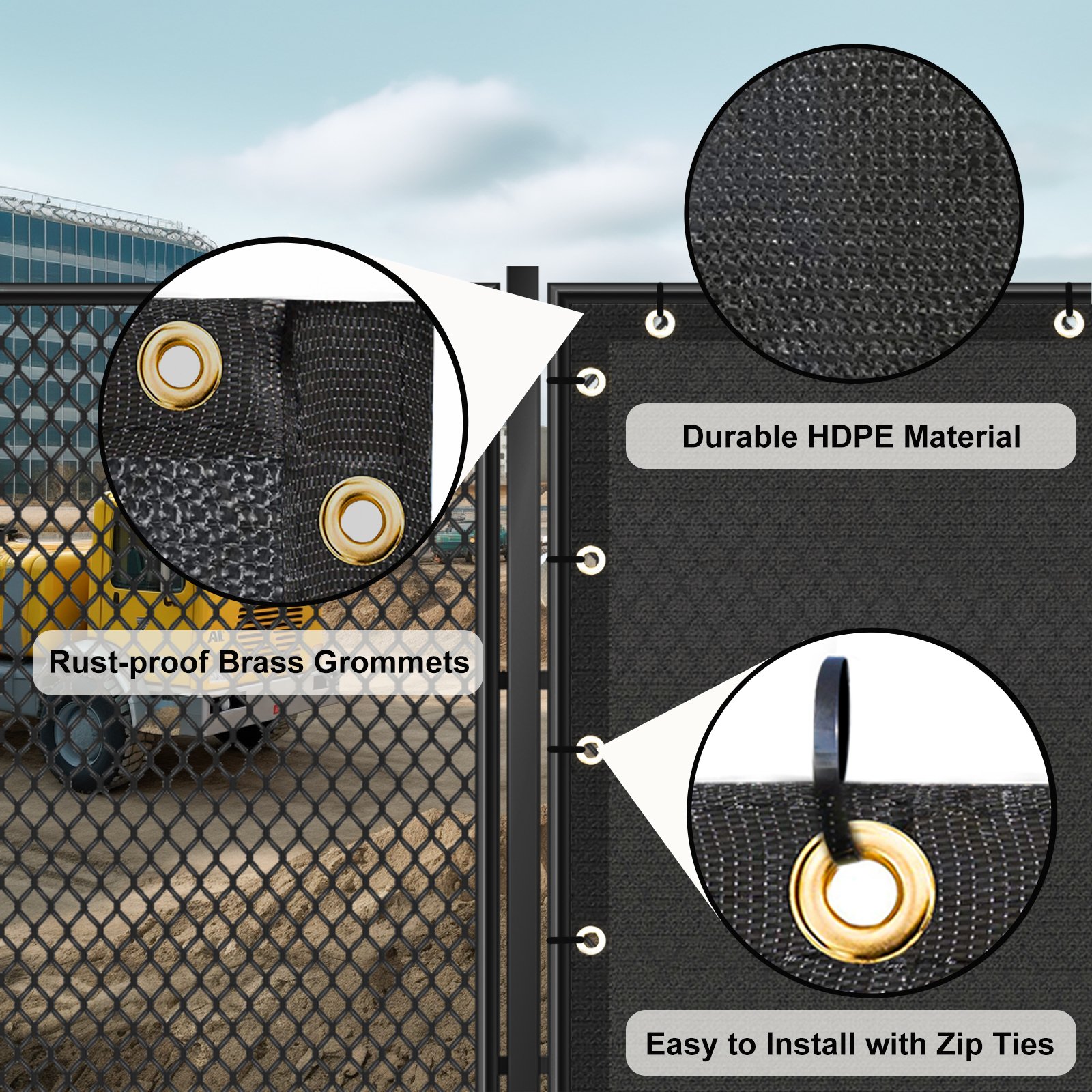 Outdoor Agricultural Woven Plastic Black Fence Cover Privacy Screen Shade Net