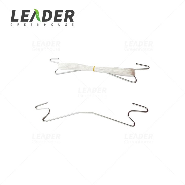 Anti UV agricultural vegetable greenhouse tomato hook pepper support trellis hook hot galvanized steel M hook with 10m twine