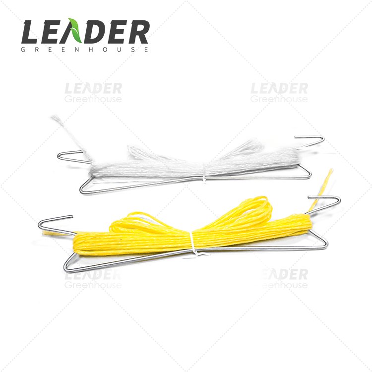 Anti UV agricultural vegetable greenhouse tomato hook pepper support trellis hook hot galvanized steel M hook with 10m twine