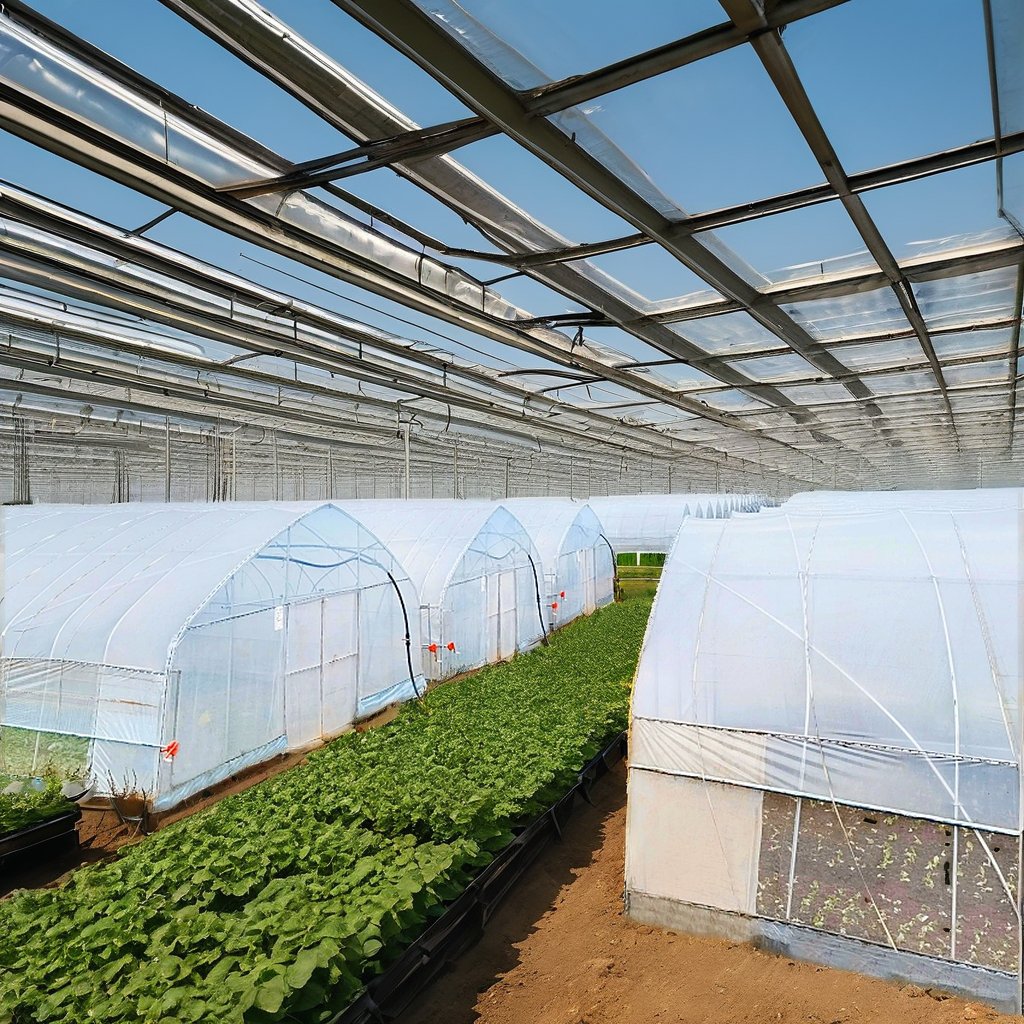 Single Tunnel Greenhouse for Vegetable Growing 180 km/h Wind Resistant Small Size with Motor Ventilation PE Material for Sale