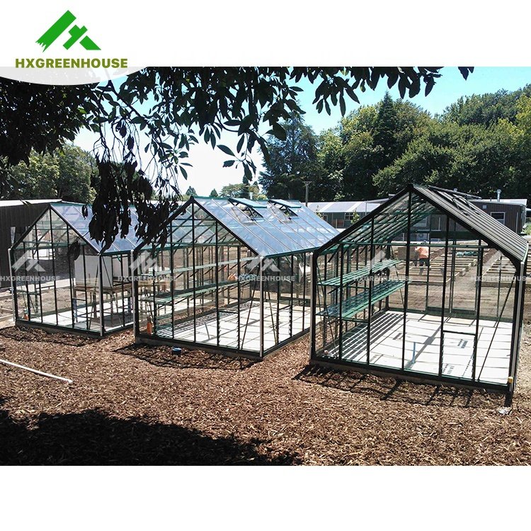 Heavy duty luxury glasshouse aluminium garden indoor tropical victorian winter glass greenhouse multi-span greenhouses