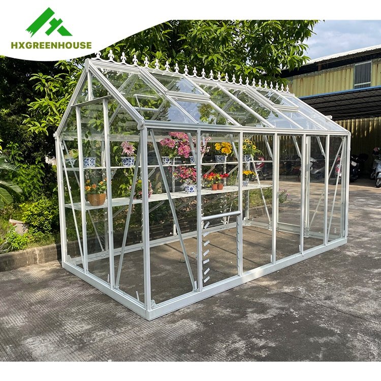 Heavy duty luxury glasshouse aluminium garden indoor tropical victorian winter glass greenhouse multi-span greenhouses
