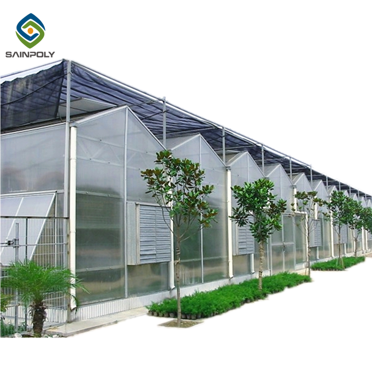 Sainpoly Low cost agriculture greenhouse with tomato Polycarbonate greenhouse for sale