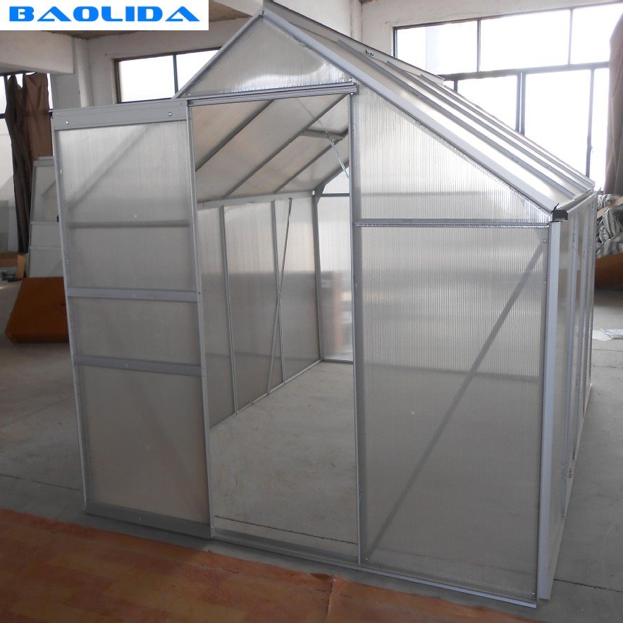 Low Cost Small Metal Steel Green House Frame Polycarbonate Commercial Garden Greenhouses
