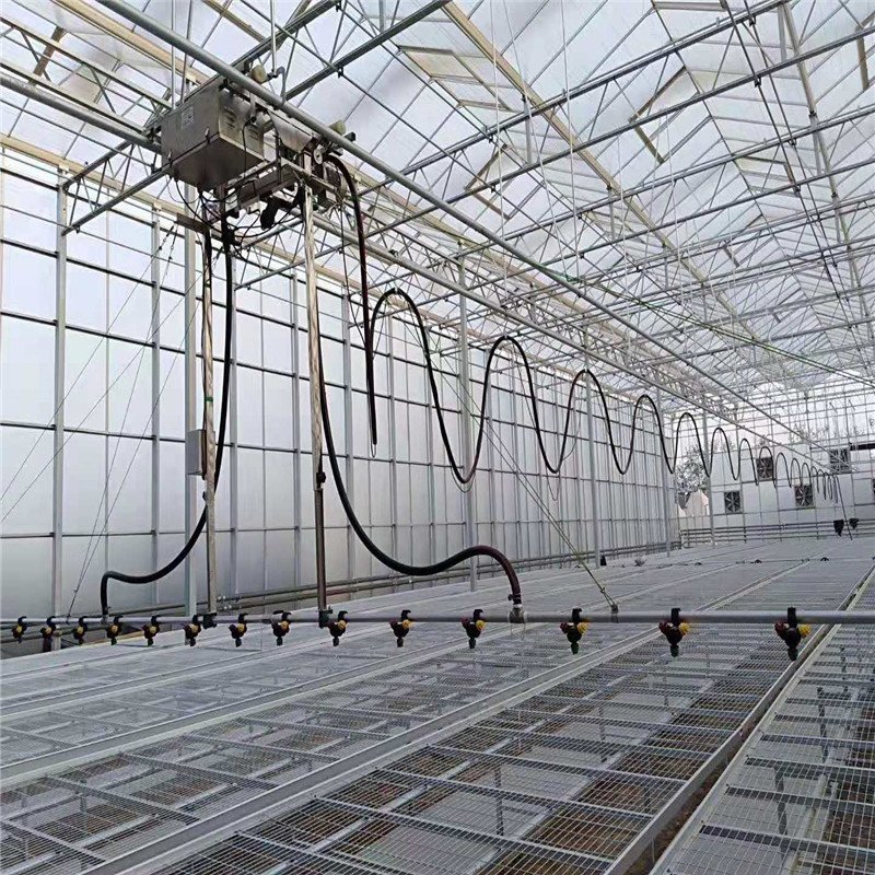tempered glass greenhouse for agriculture green house supplier glass flower Muti-span greenhouses
