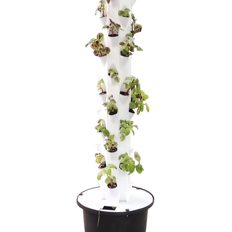 Home garden greenhouse indoor vertical farming 6 8 10 layer hydroponic system aeroponic growing tower with net pot water pump