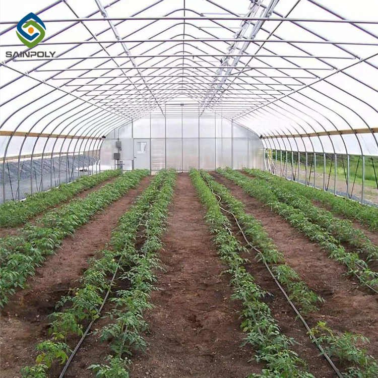 Outdoor commercial multi span greenhouse production plastic shed with opening and closing roof film greenhouse