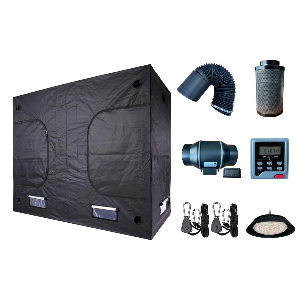 Greenhouse accessories 600D grow box complete hydroponics 100x100x200cm grow kit tent for home