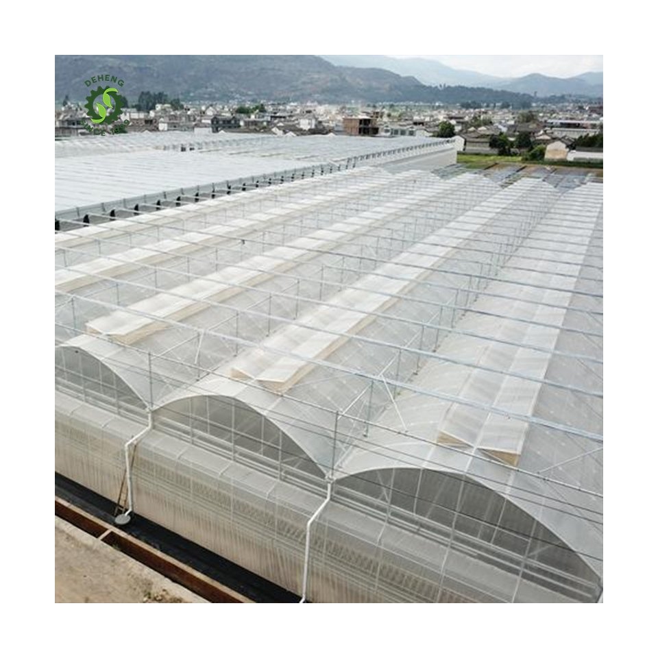 Guaranteed Quality Unique Film Glass Cover Material Multi Span Frame Plastic Film Agricultural Greenhouse For Vegetables