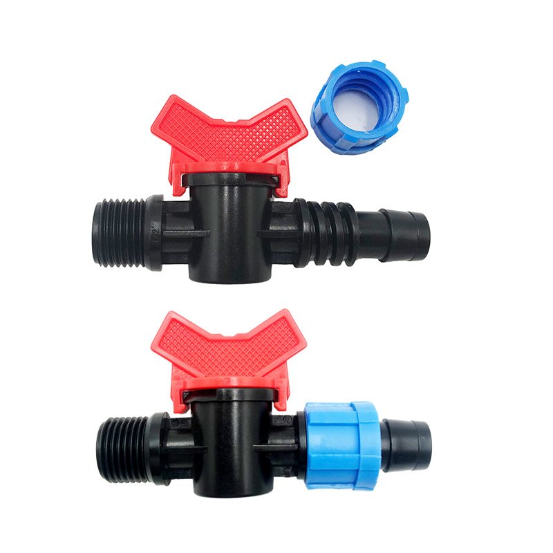 Agricultural 16 20 mm drip irrigation fittings drip tape bypass valves for farm greenhouse irrigation