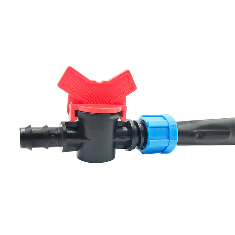 Agricultural 16 20 mm drip irrigation fittings drip tape bypass valves for farm greenhouse irrigation