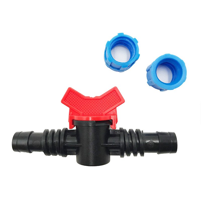 Agricultural 16 20 mm drip irrigation fittings drip tape bypass valves for farm greenhouse irrigation