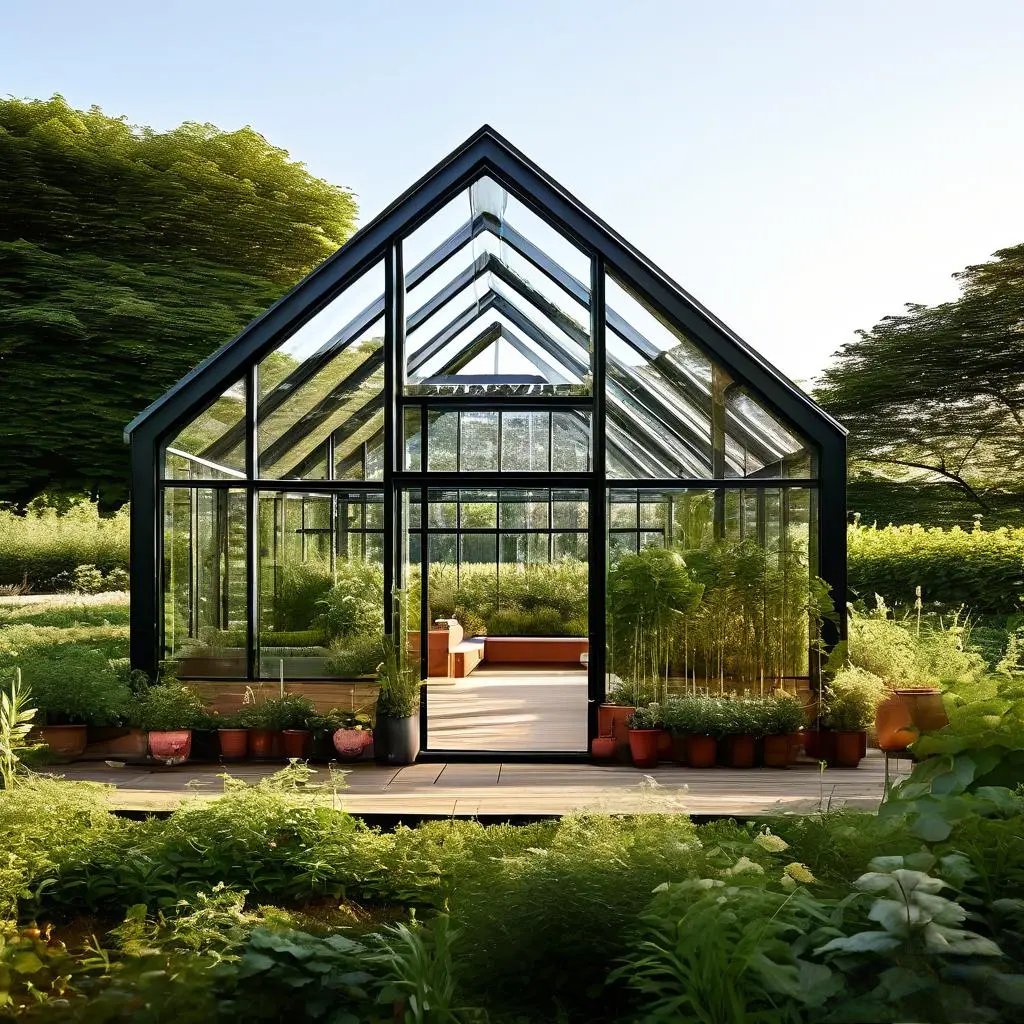 Greenhouse with Economic Features Single Double Layer Steel Metal Glass Cover Large Small Size Agriculture Tunnel Type