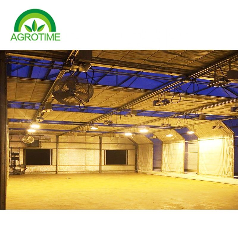 Automated agriculture greenhouse all top quality polytunnel blackout greenhouse 100% blackout light greenhouse