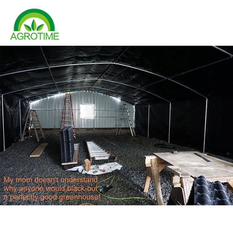 Automated agriculture greenhouse all top quality polytunnel blackout greenhouse 100% blackout light greenhouse