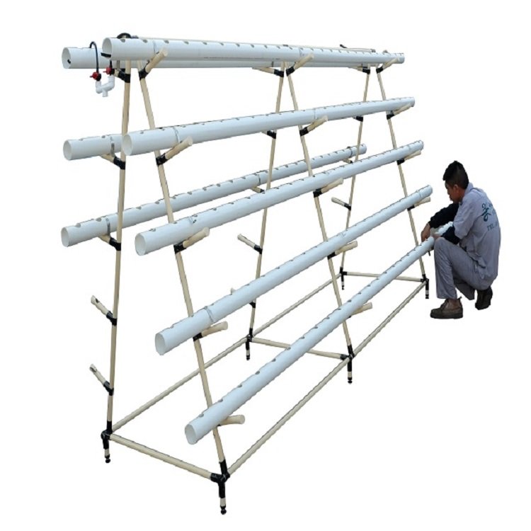 Hydroponic round tube Complete Greenhouse Hydroponics nft System with Irrigation