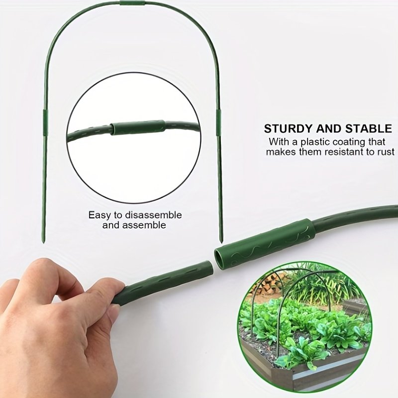 6pcs garden poles edging tunnel agricultural greenhouse for tomato growing DIY plant support garden stakes