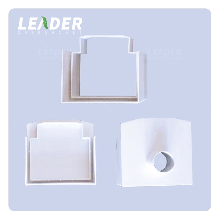 Agricultural greenhouse 100x100 hydroponic food grade PVC NFT rectangular channel plastic gully for lettuce