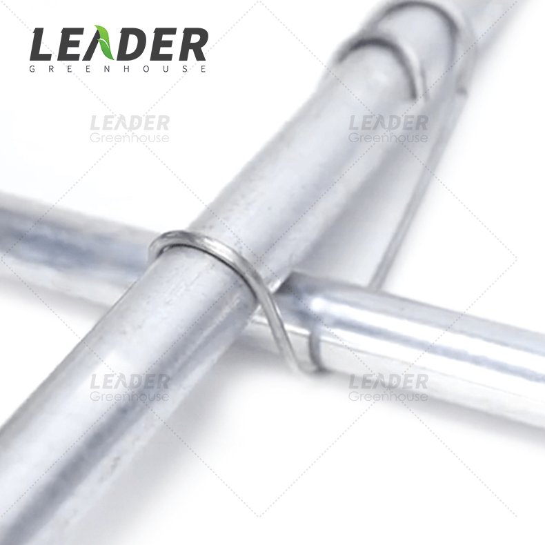 Tunnel Greenhouse Easy Installed Accessories Roof Clip Pipe Clamp Cross Connector Galvanized Steel Spring Clips