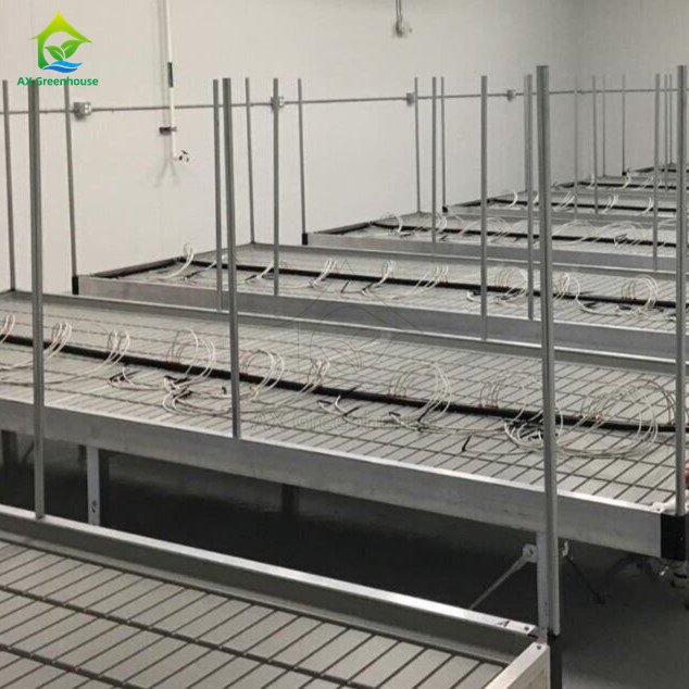 Nursery Equipment Movable Ebb Hydroponic Grow System Seedbed Plant Rolling Bench Growing Table