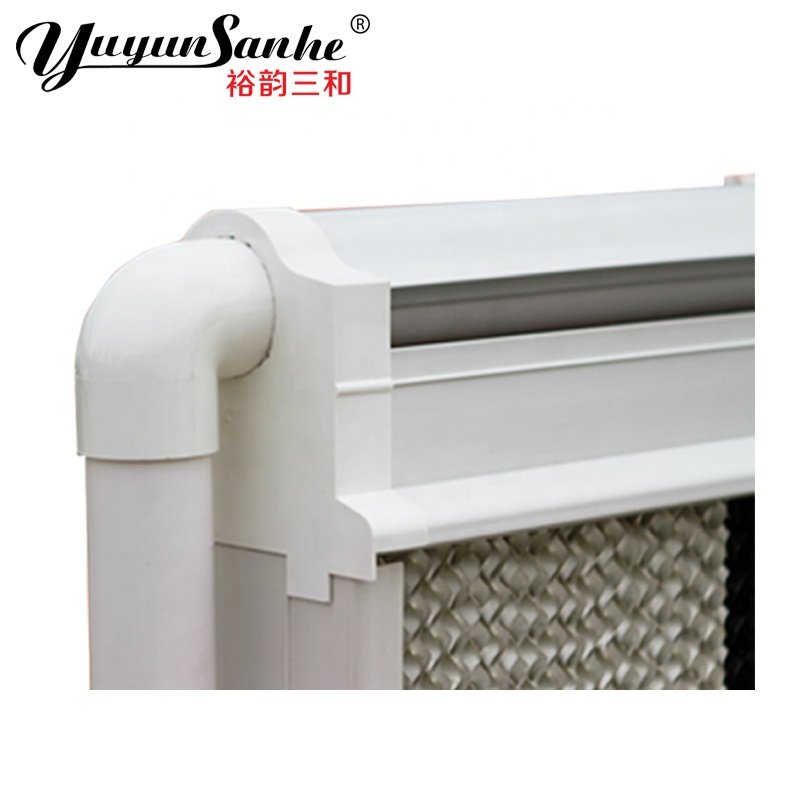Evaporative Honeycomb Cooling Pad with PVC Plastic Gutter Frame Wall Mounted for Greenhouse Poultry Farm Industrial Air Cooling
