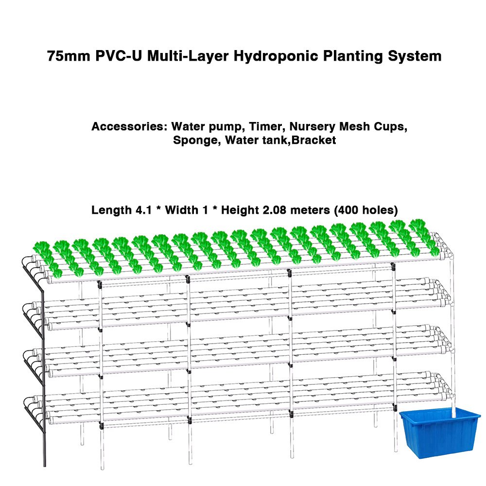 High Quality Multi-Layer Hydroponics PVC Nft Hydroponic System Channels Agricultural Greenhouse Commercial Hydroponics