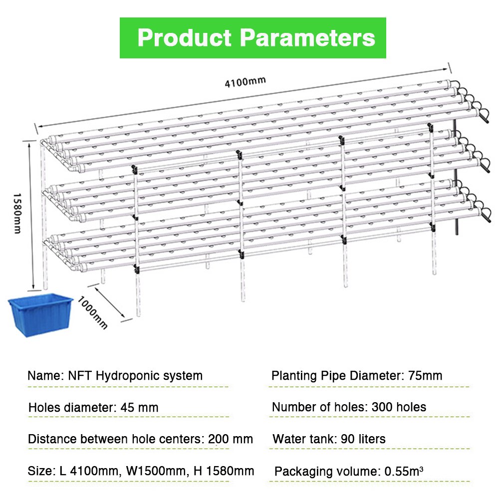 High Quality Multi-Layer Hydroponics PVC Nft Hydroponic System Channels Agricultural Greenhouse Commercial Hydroponics