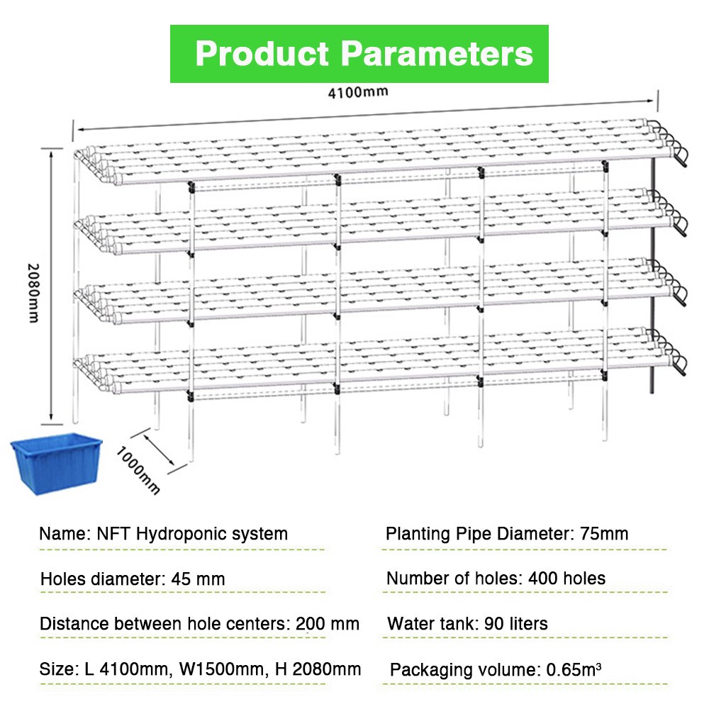 High Quality Multi-Layer Hydroponics PVC Nft Hydroponic System Channels Agricultural Greenhouse Commercial Hydroponics