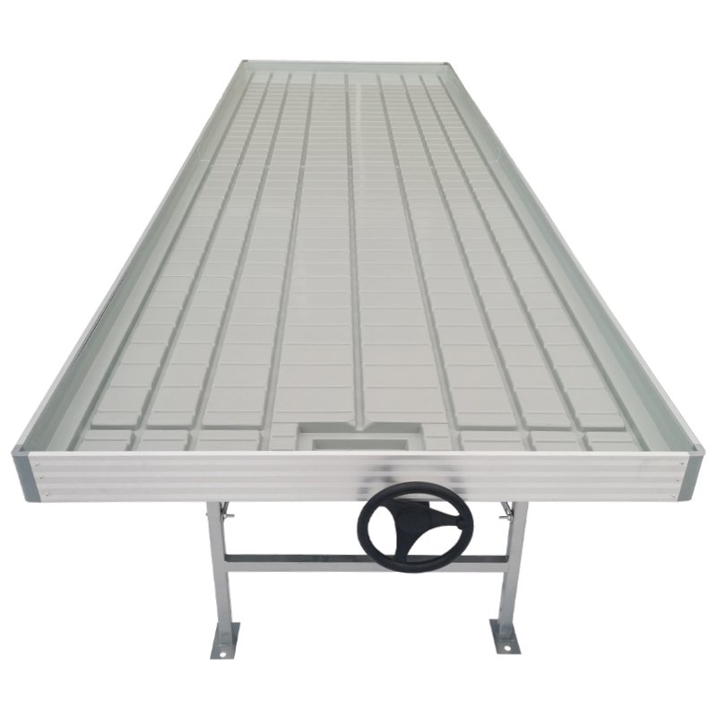 vertical ebb commercial greenhouse sliding plastic 3x6 4x8 hydroponic flood rolling bench grow table trays rack