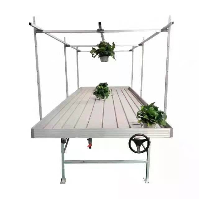 vertical ebb commercial greenhouse sliding plastic 3x6 4x8 hydroponic flood rolling bench grow table trays rack
