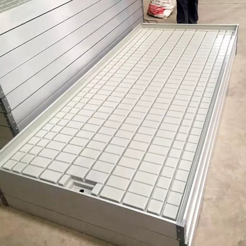 vertical ebb commercial greenhouse sliding plastic 3x6 4x8 hydroponic flood rolling bench grow table trays rack