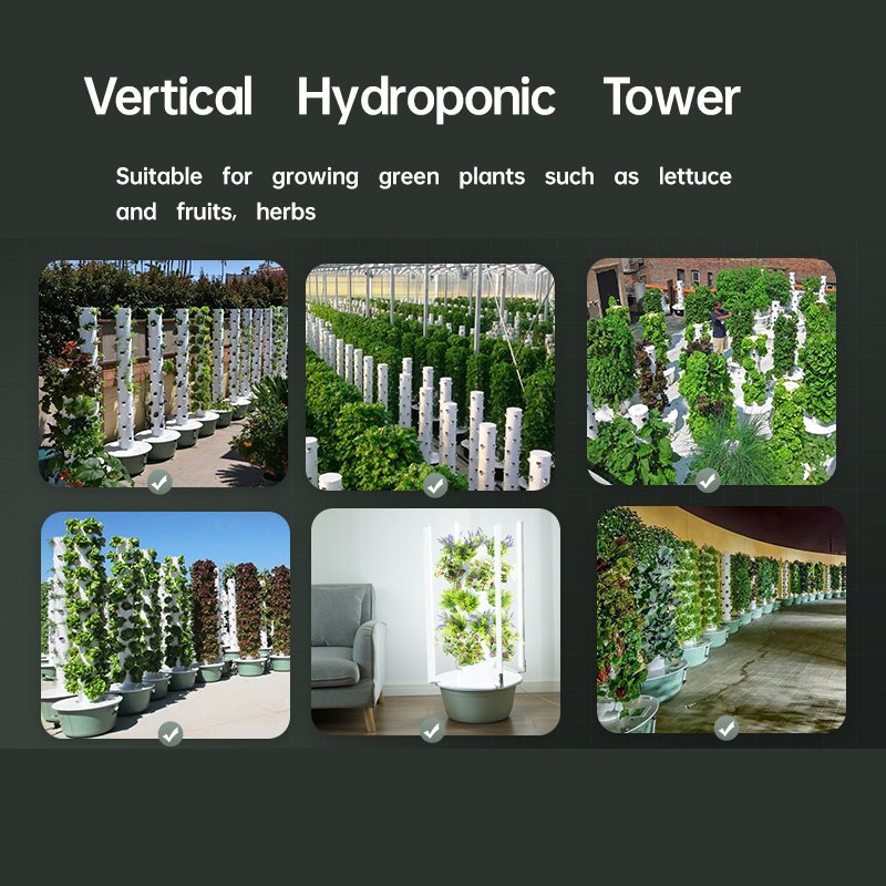 Factory Price Indoor Farming 9 Layers 36 Holes Lettuce Agricultural Greenhouses Vertical Hydroponics Tower System For House