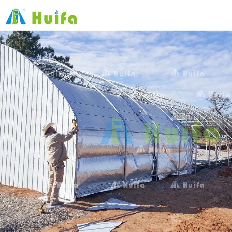 Light Deprivation Greenhouse Plastic Film Covering Materials Hydroponics Greenhouse With Automatic Blackout System