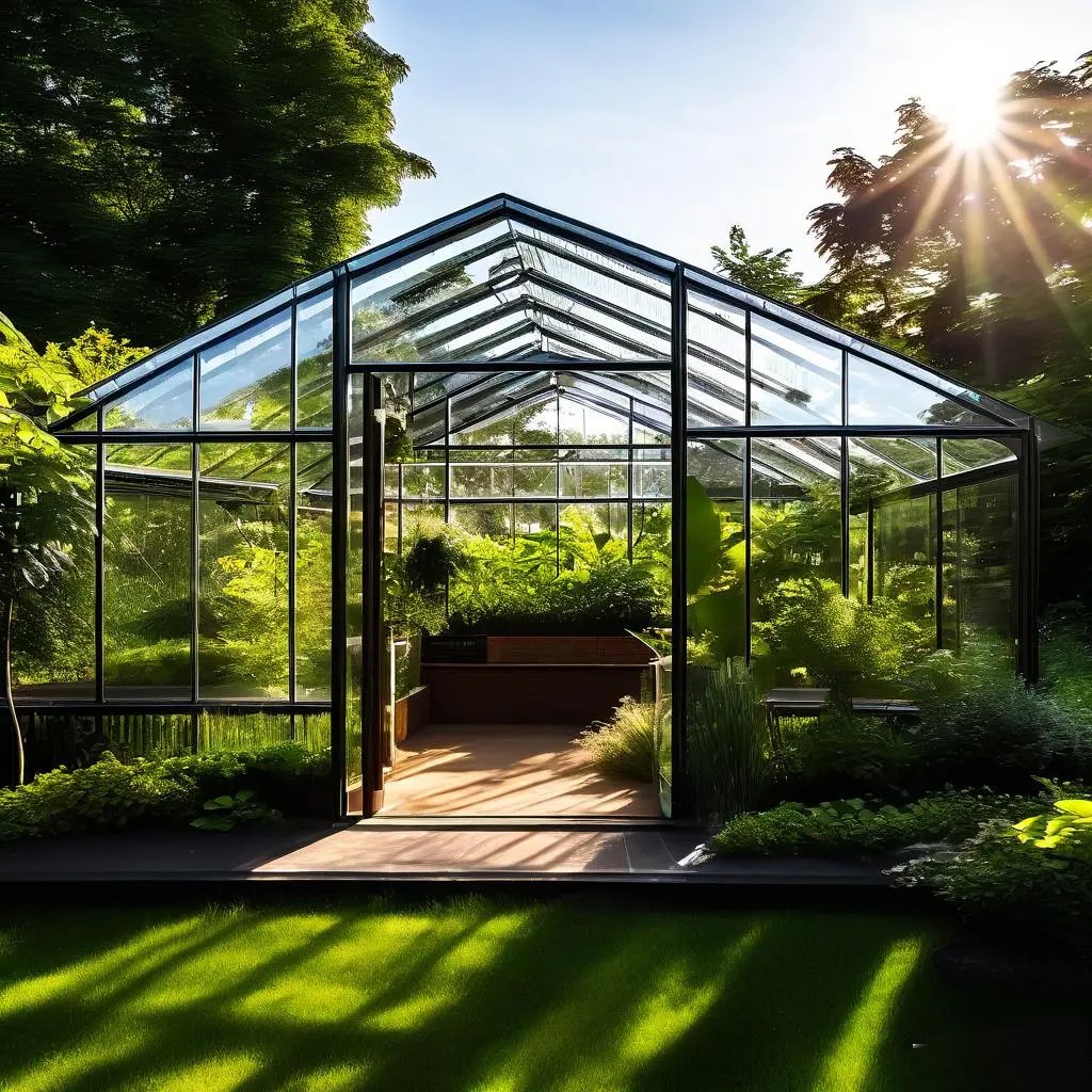 With Single Steel and PE Layer Galvanized Steel Frame Low Cost Plastic Film Agriculture Large Luxury Glass Greenhouse