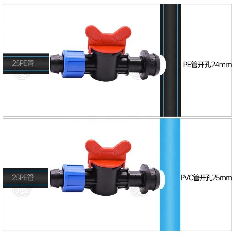 Drip Irrigation System pipe fittings Plastic Drip Tape Fitting Agriculture Tool for greenhouse Irrigation System