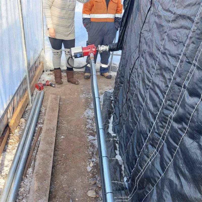 Passive Solar Greenhouse Tunnel Greenhouses Double Span Agricultural Greenhouses With Quilt For Cold Area